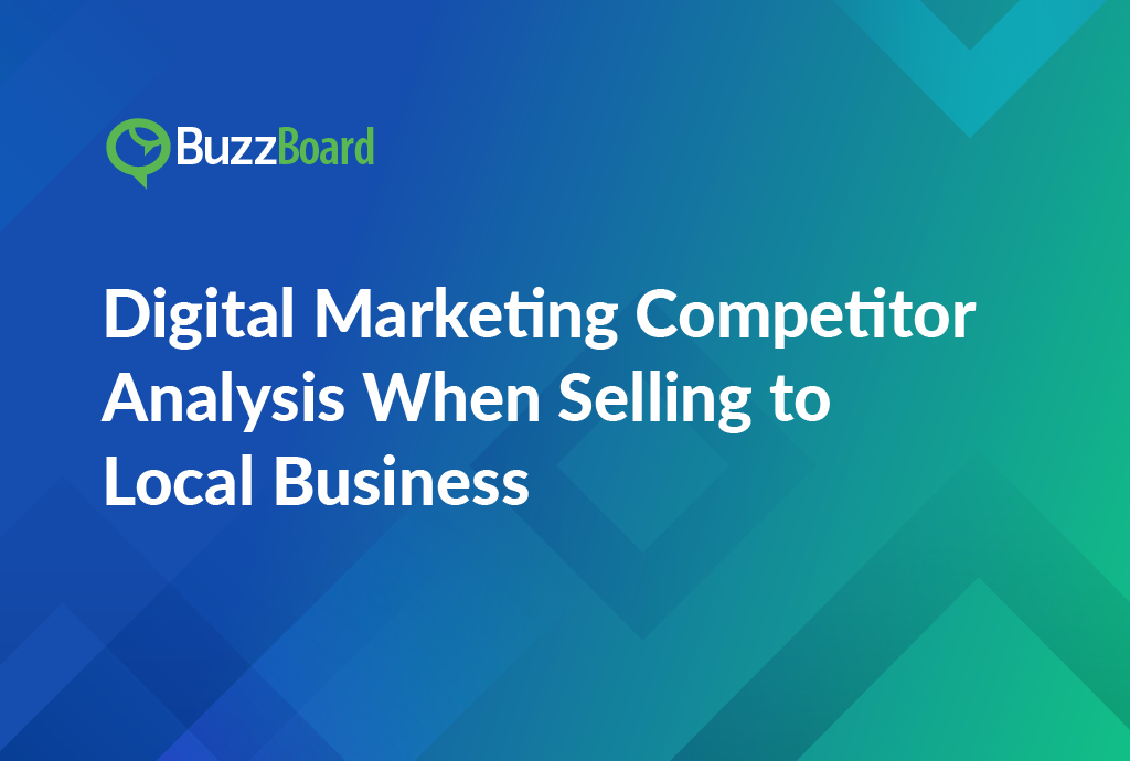 competitor analysis when selling to local business