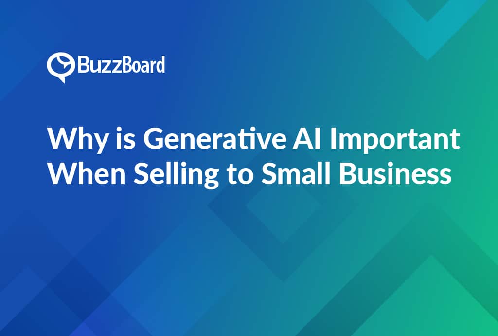 why is generative ai important when selling to small business