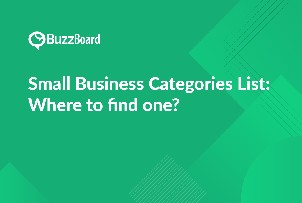 small business categories list