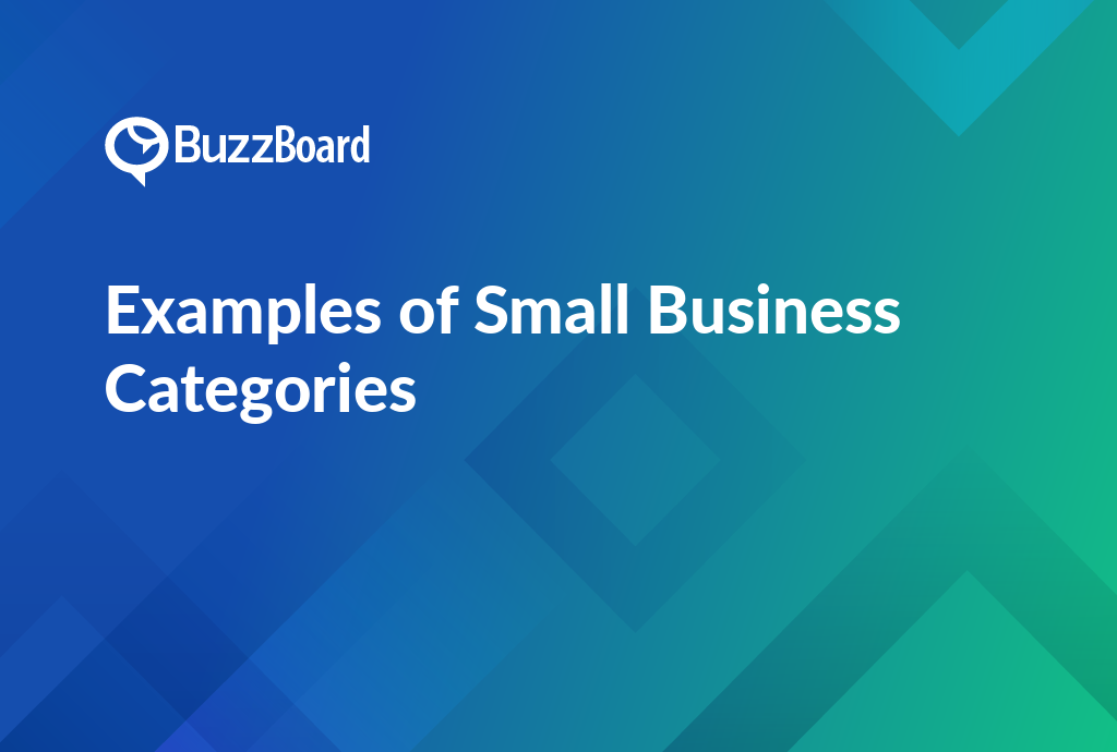 Examples of Small Business Categories